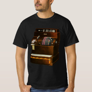 T-shirt Caisse enregistreuse ancienne, commerce de détail 