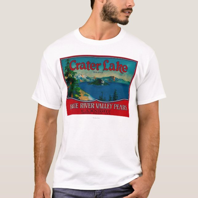 T-shirt Caisse LabelMedford de poire de lac crater, OU (Devant)