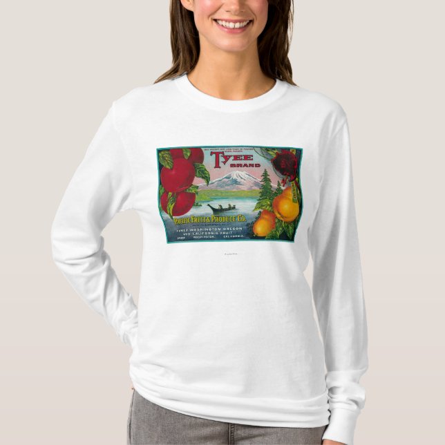 T-shirt Caisse LabelWA de poire de Tyee, OU, et CA (Devant)