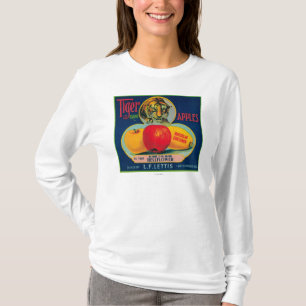 T-shirt Caisse LabelWatsonville, CA d'Apple de tigre