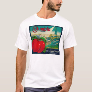T-shirt Caisse LabelYakima, WA de Colombie Apple