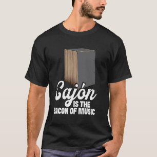 T-shirt Cajón Batterie jamboree Bacon du musicien péruvien