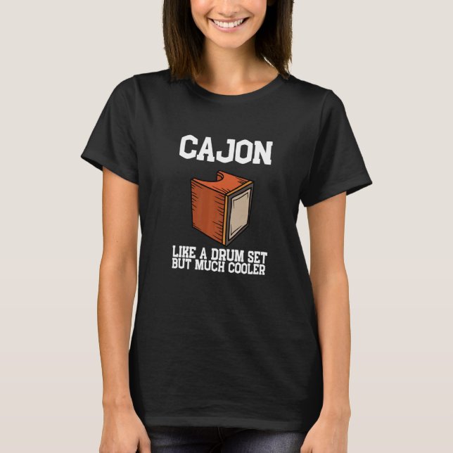 T-shirt Cajon Box Drum Instrument Cajon Percussio péruvien (Devant)