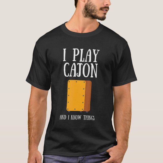 T-shirt Cajon Box Drum Instrument Cajon Percussio péruvien (Devant)