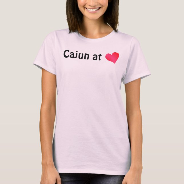 T-shirt Cajun au coeur (Devant)