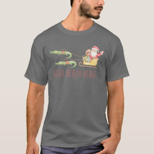 T-shirt Cajun Père Noël Alligator Heaux Heaux Heaux Noë