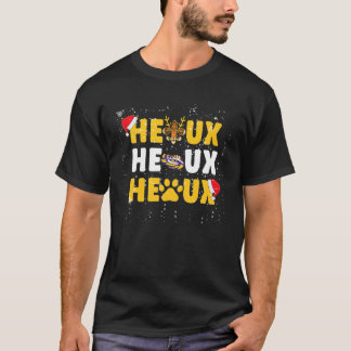 T-shirt Cajun Père Noël Tigers Heaux Heaux Heaux Heaux Noë