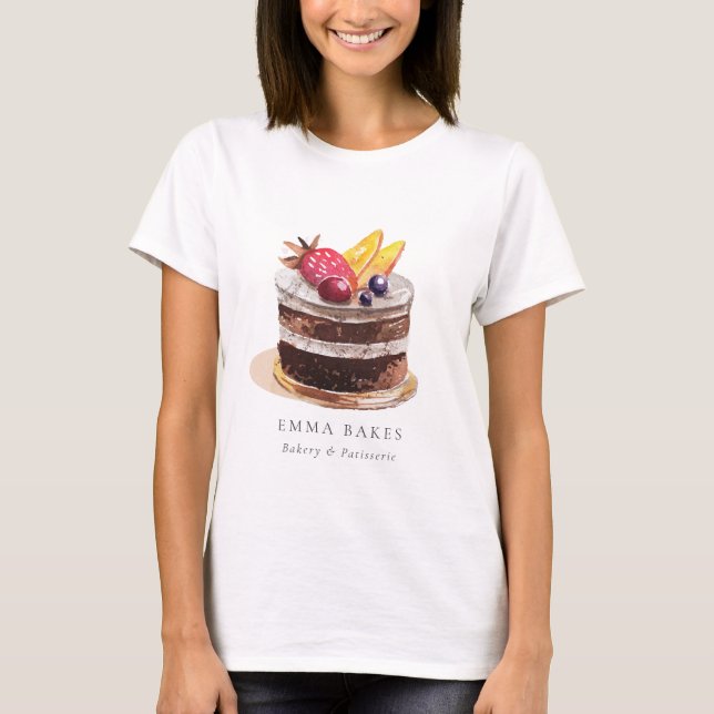 T-SHIRT CAKE FLORAL DE FRUITS PATISSERIE CUPCAKE BAKERY CH (Devant)