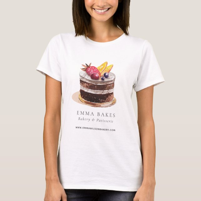 T-SHIRT CAKE FLORAL DE FRUITS PATISSERIE CUPCAKE BAKERY CH (Devant)