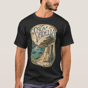 T-shirt Cala Vadella, Ibiza, Espagne [Lithographie en coul