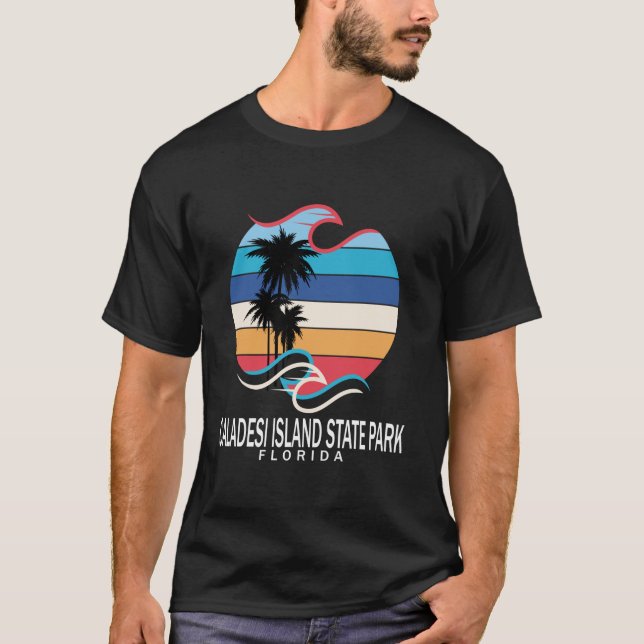 T-shirt Caladesi Island State Park Florida Beach Surfing M (Devant)