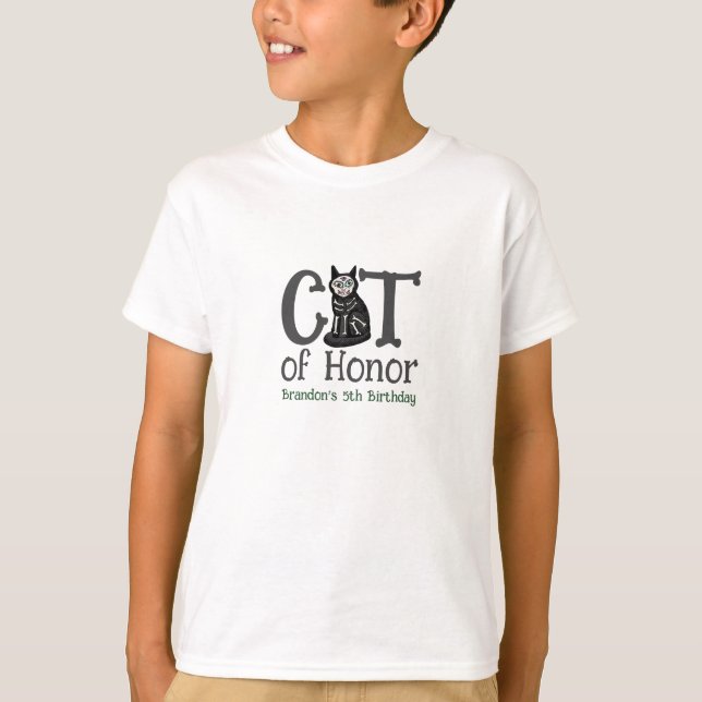 T-shirt Calavera Cats Anniversaire de enfant Party Invité  (Devant)