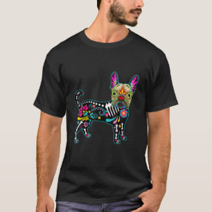 T-shirt Calavera French Bulldog Frenchie Dia De Muertos Ha