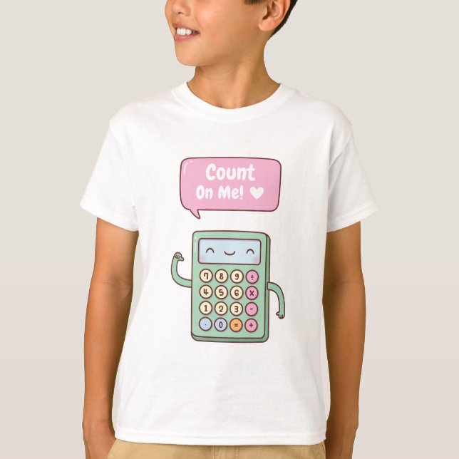T-shirt Calcul de la doodle de la calculatrice (Devant)