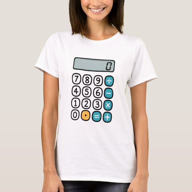 T-shirt Calculator Maths T Shirt for Teachers and Students (Devant)