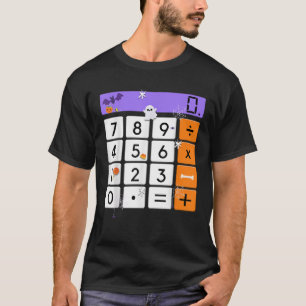 T-shirt Calculatrice de l'enseignant Halloween Math Costum