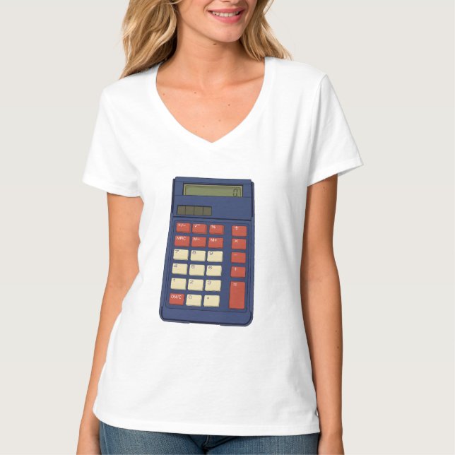 T-shirt Calculatrice des années 80 90 Math School Nostalgi (Devant)