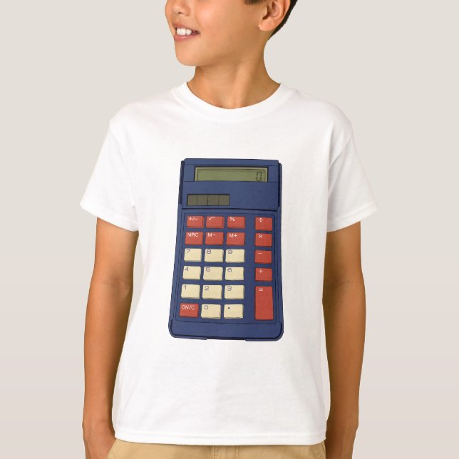 T-shirt Calculatrice des années 80 90 Math School Nostalgi (Devant)