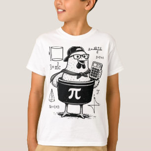 T-shirt Calculatrice drôle de poulet tenant un pot Prof de
