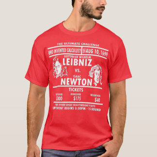 T-shirt Calculs mathématiques mathématiques Newton vs Leib