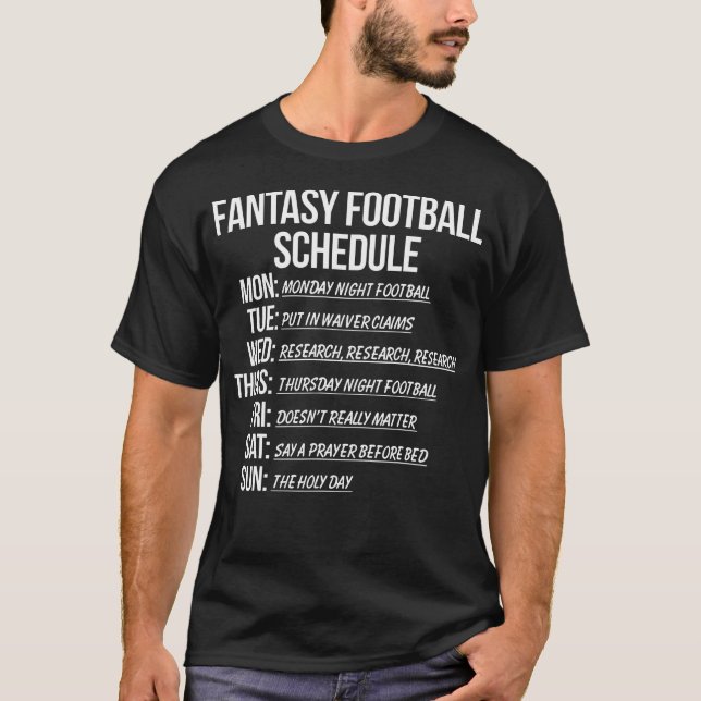 T-shirt Calendrier de football Imaginaire (Devant)
