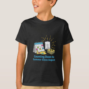 T-shirt Calendrier Scolaire Prof Drôle Mème Vacances D'été