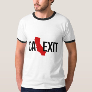 T-shirt Calexit - sortie de la Californie - rouge - -
