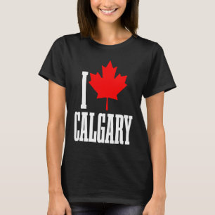 T-shirt Calgary Alberta Canada Feuille d'érable drapeau ca