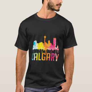 T-shirt Calgary Alberta Canada Watercolor Ville Skyline So