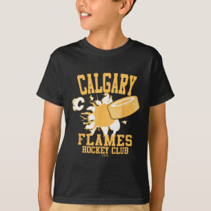 T-shirt Calgary Flames Balle de Hockey Éclatée Rouge Offic