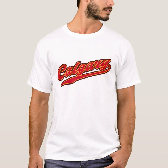 T-shirt Calgary - Style sport rétro (Devant)