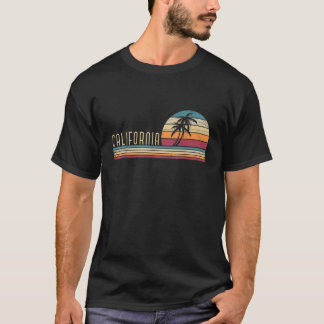 T-shirt Cali Summer Vacances CA Palm Trees USA Retro Calif