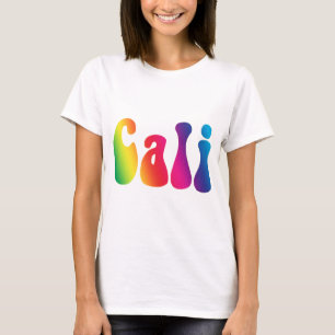 T-shirt Cali teignent en nouant le logo de hippie de la