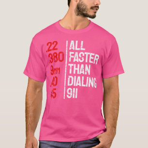T-shirt Calibre De Canon Drôle Tout Plus Rapide Que Compos