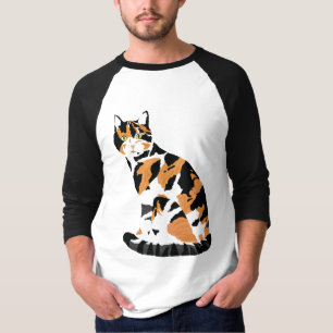 T-shirt Calico chat assis