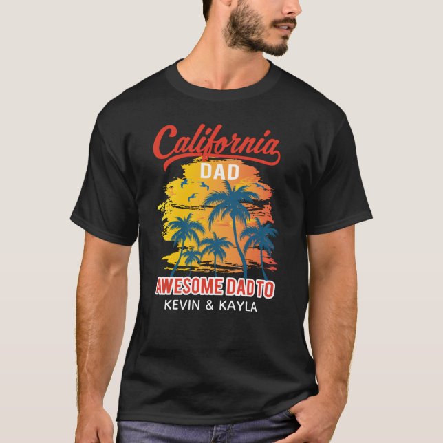 T-shirt California Beach Summer Vie merveilleux Papa (Devant)