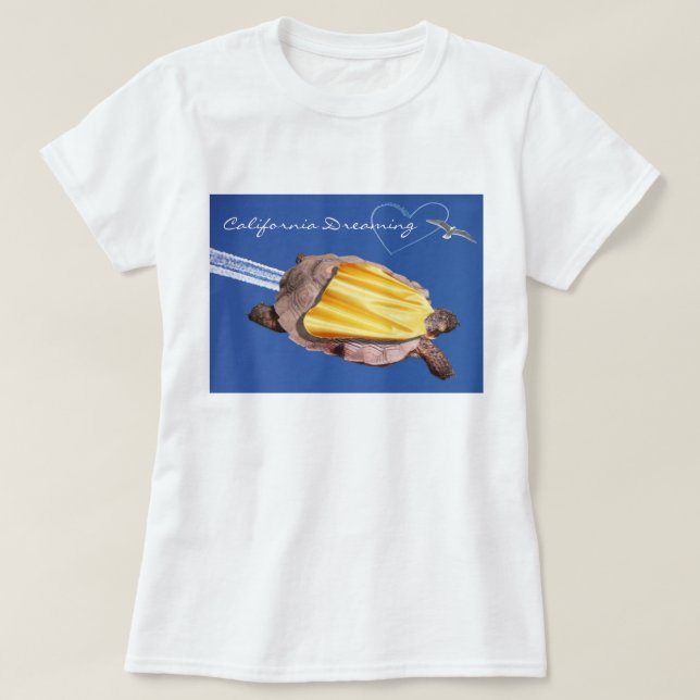 T-shirt California Dreaming Gammie la tortue du désert (Design devant)
