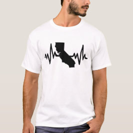 T-shirt california heartbeat design unisex