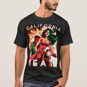 T-shirt "California Heat" Motorcycle Babe