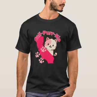 T-shirt California Maman de Chat Amoureuse de Chat Fête de