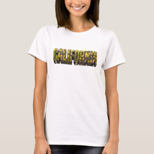 T-shirt CALIFORNIA Orange Élégant Art à Porter