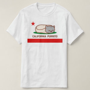 T-shirt CALIFORNIA PURRITO - Funny Cat Burrito