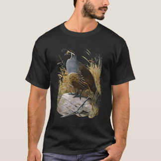 T-shirt California Quail Ca Quail Birder