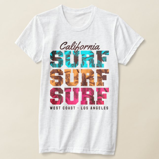 T-Shirt California Surf Vibes – Côte Ouest (Poser)