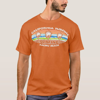 T-shirt California Surfing Malibu Drôle Surf Sayings