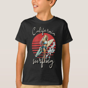 T-shirt California Surfing Retro Sunset