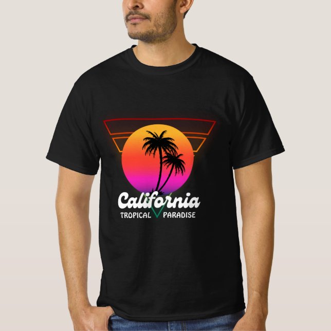 T-shirt California Tropical Paradise (Devant)