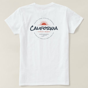 T-shirt California Venice Beach Vintage Sunset Surf