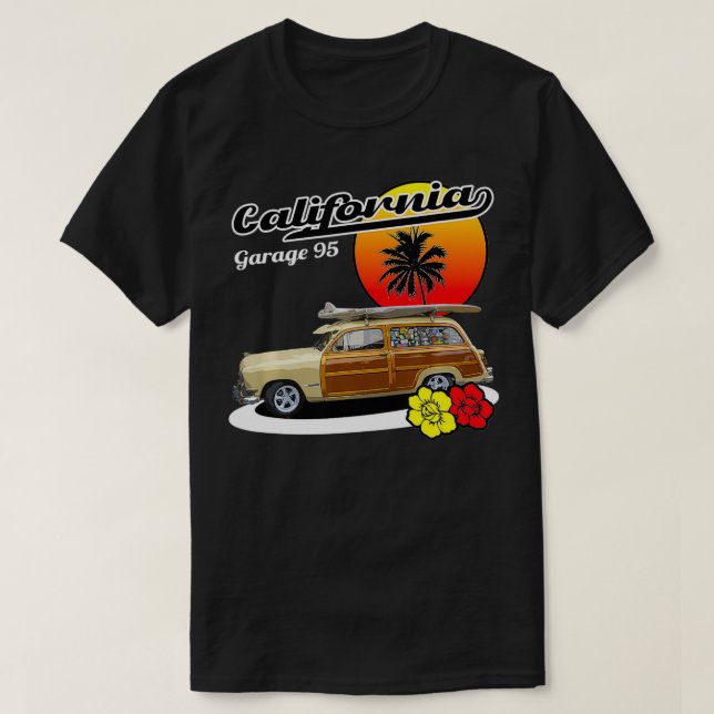 T-shirt California Woody Station Wagon (Design devant)