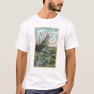 T-shirt CaliforniaView des cactus en fleur